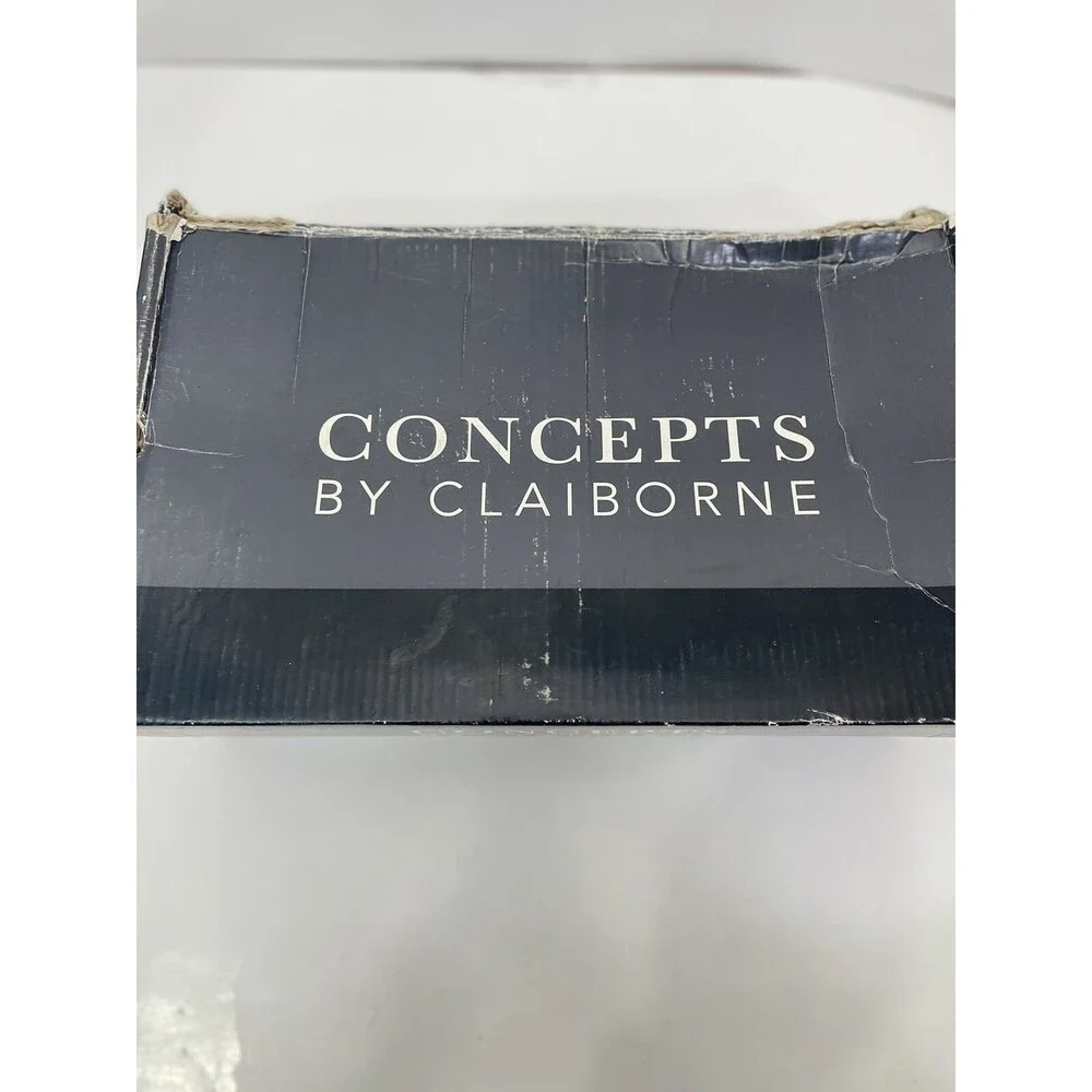 Claiborne Concepts Men’s Duke Classic Leather Dress Shoes Black Size 7M